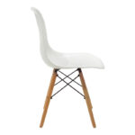 Τραπεζαρία Julita-Balou pakoworld σετ 5τεμ pp-mdf λευκo Φ100x73εκ - Image 4