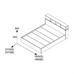 Σετ Κρεβατοκάμαρας Olympus Castillo Toro με Κρεβάτι 160x200εκ Σετ 3τεμ - Image 5