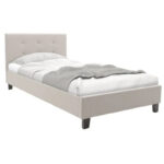 Κρεβάτι με στρώμα Mago-Dreamer pakoworld ύφασμα εκρού 100x200εκ - Image 2