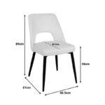 Τραπεζαρία με Καρέκλες Murde Σάπιο Μήλο  και Τραπέζι Antoro γυαλί Φ100x75εκ Σετ 5τεμ - Image 5