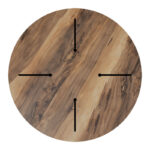 Επιφάνεια τραπεζιού Noble pakoworld HPL καρυδί Φ60εκ πάχους 12mm - Image 2