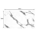 Επιφάνεια τραπεζιού Melody pakoworld HPL λευκό μαρμάρου 69x120εκ πάχους 12mm - Image 4