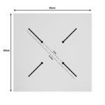 Επιφάνεια τραπεζιού Inspire pakoworld HPL γκρι cement 60x60εκ πάχους 12mm - Image 4