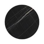 Επιφάνεια τραπεζιού Relian pakoworld HPL μαύρο όψη μαρμάρου Φ60εκ πάχους 12mm