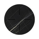 Επιφάνεια τραπεζιού Relian pakoworld HPL μαύρο όψη μαρμάρου Φ60εκ πάχους 12mm - Image 3