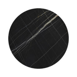 Επιφάνεια τραπεζιού Relian pakoworld HPL μαύρο όψη μαρμάρου Φ60εκ πάχους 12mm