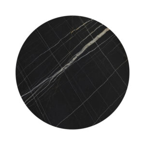 Επιφάνεια τραπεζιού Relian pakoworld HPL μαύρο όψη μαρμάρου Φ60εκ πάχους 12mm