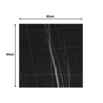 Επιφάνεια τραπεζιού Relian pakoworld HPL μαύρο όψη μαρμάρου 80x80εκ πάχους 12mm - Image 4