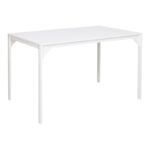 Τραπέζι Chan pakoworld μελαμίνη σε λευκή απόχρωση κα πόδι λευκό μεταλλικό 120x75x75εκ - Image 2
