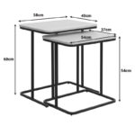 Βοηθητικα τραπέζια Dunest pakoworld σε φυσική απόχρωση-μαύρα μεταλλικά πόδια 54x40x60εκ - Image 6