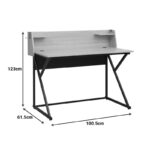 Γραφείο εργασίας Spaco pakoworld σε φυσική απόχρωση - μαύρα μεταλλικα πόδια 123x61.5x100.5εκ - Image 4