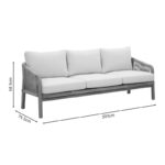 Σετ σαλονιού 4τμχ Malibu I pakoworld μασίφ ξύλο ακακίας-μπεζ ύφασμα - Image 6