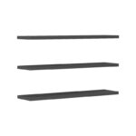 Ραφιέρα τοίχου Divar pakoworld ανθρακί 60x14.5x1.8εκ