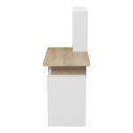 Γραφείο με βιβλιοθήκη και ντουλάπι Meza pakoworld sonoma-λευκό 146.3x55x128.8εκ - Image 6