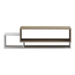 Τραπέζι σαλονιού Dekost pakoworld σε sonoma-λευκή απόχρωση 105x50x32εκ - Image 3