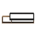 Τραπέζι σαλονιού Dekost pakoworld σε oak με μαύρο μαρμάρου απόχρωση 105x50x32εκ - Image 3