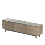 Έπιπλο τηλεόρασης Kasandra pakoworld μπεζ μαρμάρου-sonoma 180x35x48.5εκ - Image 5