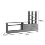 Σύνθετο σαλονιού Seruno pakoworld sonoma 170x25x100εκ - Image 6