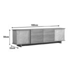 Έπιπλο τηλεόρασης Zafore pakoworld sonoma- γκρι μπεζ όψη μαρμάρου 180x33x50εκ - Image 7