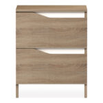 Κομοδίνο Verena pakoworld sonoma-λευκό 40x40x50εκ - Image 3