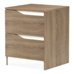 Κομοδίνο Verena pakoworld sonoma-λευκό 40x40x50εκ - Image 4