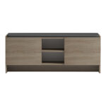 Παπουτσοθήκη-σκαμπό Zulla pakoworld sonoma-μαύρο 110x37x43εκ - Image 4