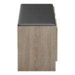 Παπουτσοθήκη-σκαμπό Zulla pakoworld sonoma-μαύρο 110x37x43εκ - Image 6