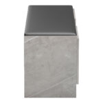 Παπουτσοθήκη-σκαμπό Zulla pakoworld γκρι μπεζ εφε μαρμαρου-μαυρο 110x37x43εκ - Image 6