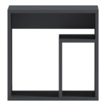 Βοηθητικό τραπέζι Doublo pakoworld ανθρακί 40x35x40εκ - Image 2