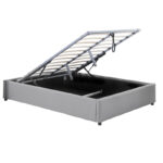 Κρεβάτι Circe pakoworld PU γκρι με αποθηκευτικό χώρο 150x200εκ - Image 3