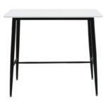 Tραπέζι μπαρ Harriet pakoworld MDF λευκό-μαύρο 120x60x105εκ - Image 2