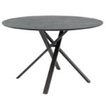 Tραπέζι Cerco pakoworld MDF μαύρο Φ120x75εκ - Image 2