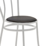 Καρέκλα Βιέννης I pakoworld pu μαύρο-μέταλλο λευκό - Image 5