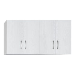 Πατάρι ντουλάπας Zelia pakoworld τετράφυλλο σε λευκή απόχρωση 120x42x60εκ