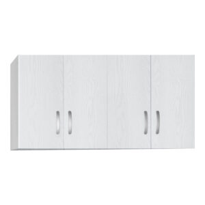 Πατάρι ντουλάπας Zelia pakoworld τετράφυλλο σε λευκή απόχρωση 120x42x60εκ