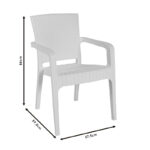 Πολυθρόνα Halcyon pakoworld PP λευκό - Image 4