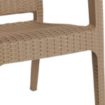 Τραπεζαρία Icoan-Halcyon pakoworld σετ 3τεμ PP σε cappuccino απόχρωση - Image 4