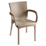 Τραπεζαρία Icon-Festive pakoworld σετ 5τεμ PP σε cappuccino απόχρωση - Image 2