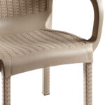 Τραπεζαρία Icon-Festive pakoworld σετ 5τεμ PP σε cappuccino απόχρωση - Image 4