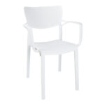 Τραπεζαρία Icon-Fontline pakoworld σετ 5τεμ PP σε λευκή απόχρωση - Image 2