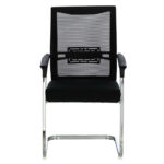 Καρέκλα γραφείου επισκέπτη Chromatic pakoworld μέταλλο-mesh μαύρο - Image 4