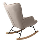 Κουνιστή πολυθρόνα Georgia pakoworld βελούδο μπεζ-φυσικό 75x71x95εκ - Image 2