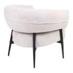 Πολυθρόνα Penfel pakoworld ύφασμα σε κρεμ απόχρωση με πόδι μαύρο μέταλλο 85x72x73εκ - Image 2