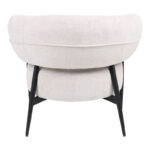 Πολυθρόνα Penfel pakoworld ύφασμα σε κρεμ απόχρωση με πόδι μαύρο μέταλλο 85x72x73εκ - Image 5