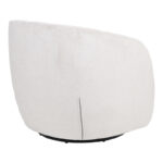 Πολυθρόνα Barrelo pakoworld περιστρεφόμενη με κρεμ ύφασμα 77x72x69εκ - Image 2