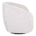 Πολυθρόνα Barrelo pakoworld περιστρεφόμενη με κρεμ ύφασμα 77x72x69εκ - Image 3