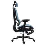 Καρέκλα γραφείου διευθυντή με υποπόδιο Verdant pakoworld Premium Quality mesh χρώμα μπλε - Image 4