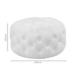 Σκαμπό-πουφ Ferdia pakoworld βελούδο κρεμ Φ59x28.5εκ - Image 3