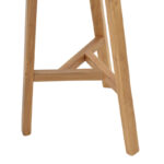 Σκαμπό μπαρ Fabrio pakoworld ξύλο φτελιάς σε φυσική απόχρωση Φ38x71εκ - Image 4