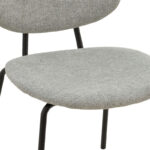 Καρέκλα Pietro pakoworld γκρι ύφασμα-πόδι μαύρο μέταλλο 50x53x83εκ - Image 5